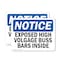 Signmission Exposed High Voltage Buss Bars Inside OSHA Notice Sign, Plastic, 14in W x 10in L, 2PK OS-2PACK-NS-P-1014-L-12283 - alternate 1